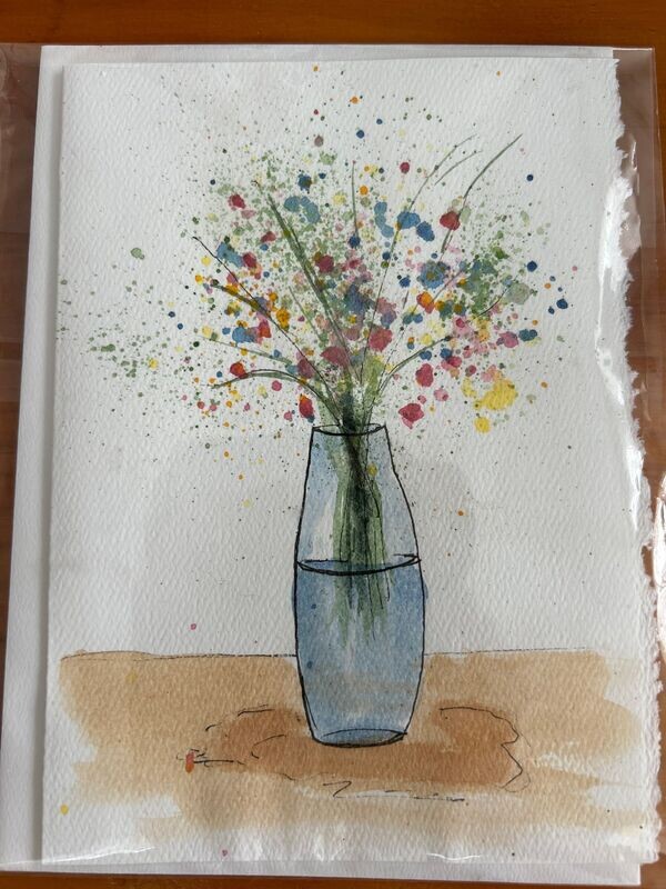 Laurel & Lace Floral Design | Pottstown, PA | Hand Painted Card
