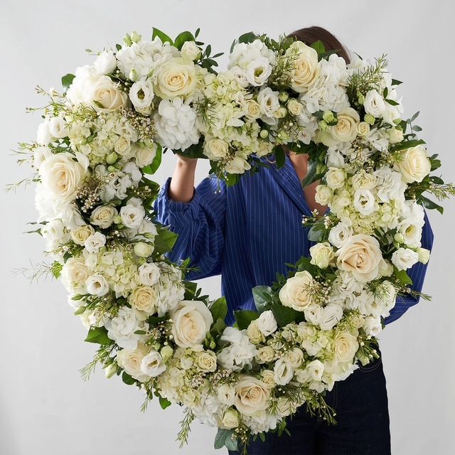 Classic White Funeral Wreath