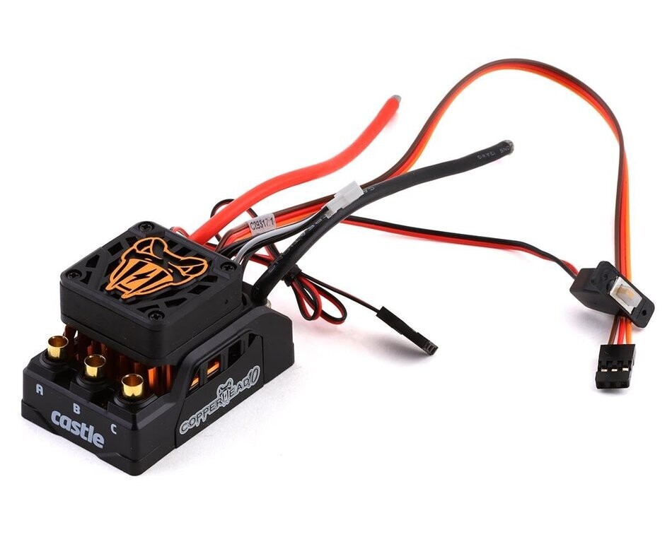 CSE010-0166-00 Castle Creations Copperhead 1/10 Waterproof 1/10 Scale Sensored Brushless ESC