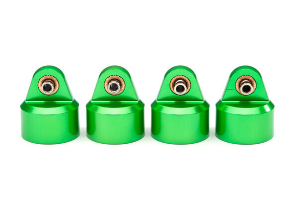 8964g Shock caps, aluminum (green-anodized), GT-Maxx shocks (4)