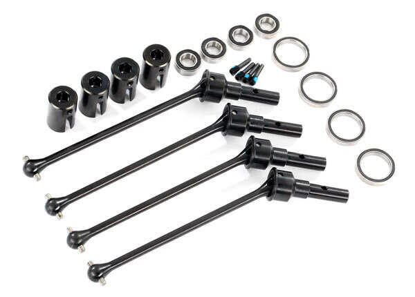 8996X Driveshafts, steel constant-velocity (assembled), front or rear (4) (for use with #8995 WideMaxx  suspension kit) (requires #8654 series 17mm splined wheel hubs and #7758 series 17mm nuts for a