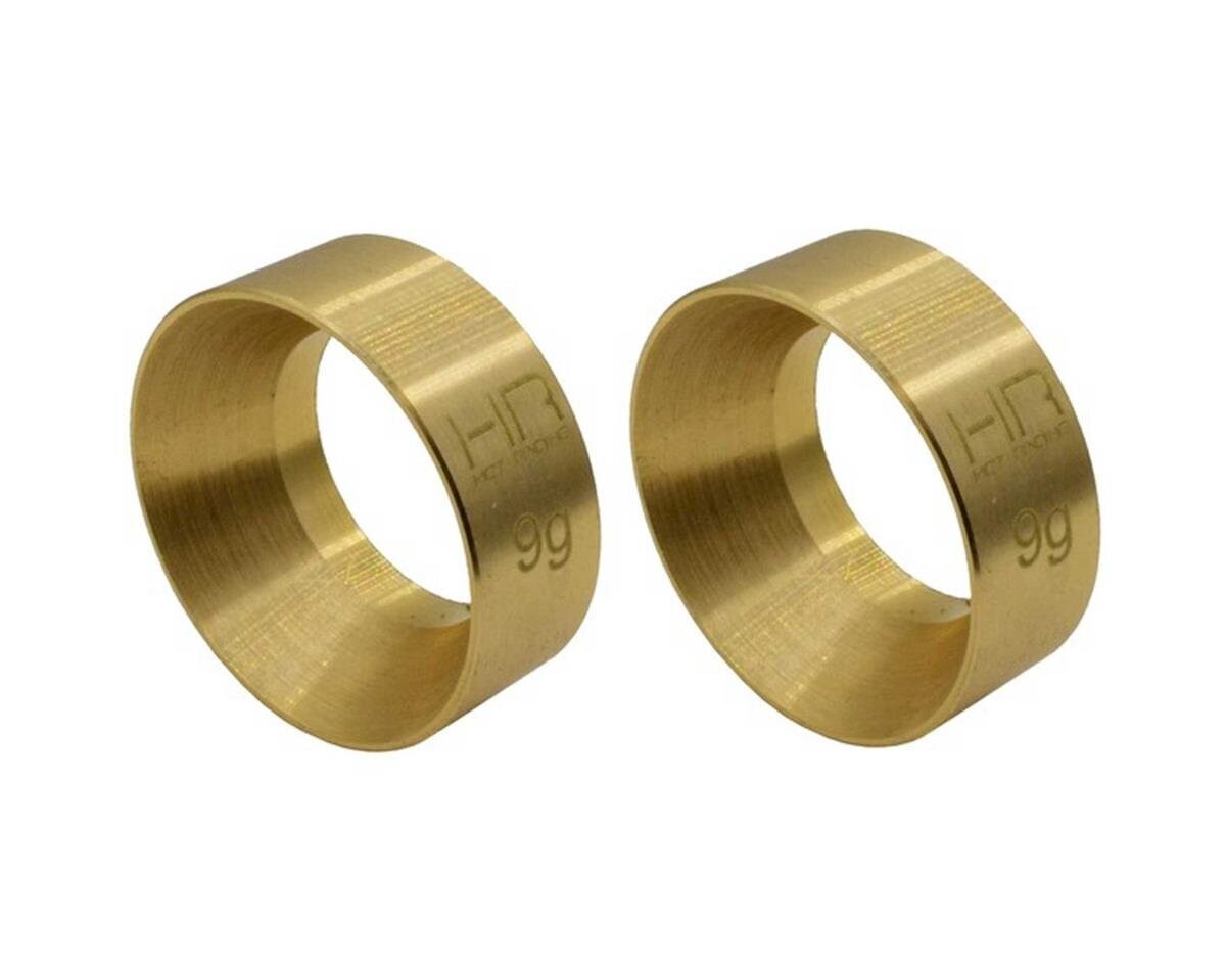 HRASXTF2612H Hot Racing Axial SCX24 Brass KMC Machete Wheel Weights (9g)