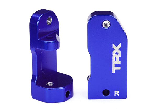 3632A Alum. Caster Blocks 30 Deg, Blue-anodized 6061-T6 aluminum (left &amp; right)/ suspension screw pin (2) fits Slash, Rustler and Stampede