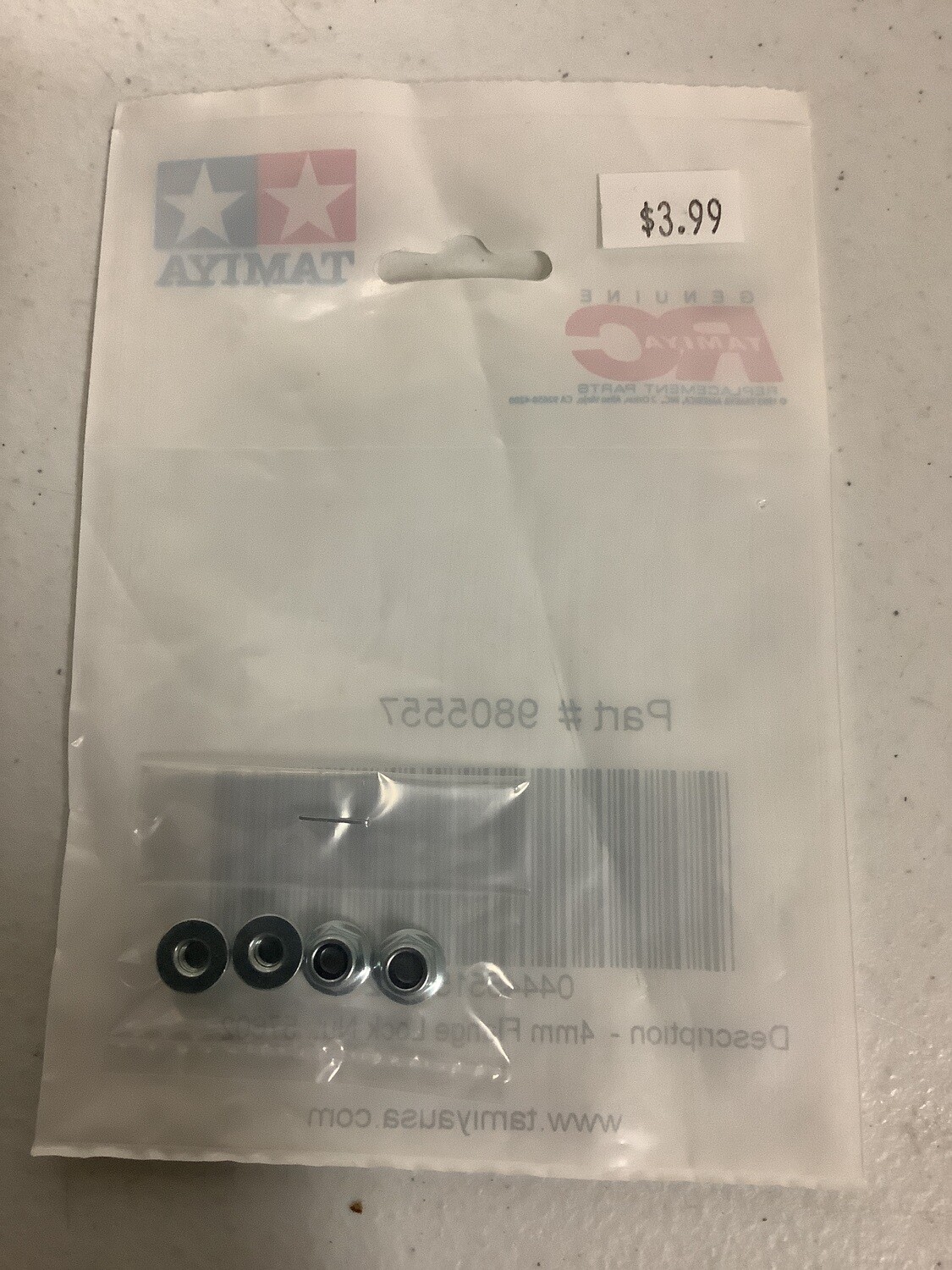 TAM9805557 Tamiya Locknut 4mm Flanged 58232 (4)