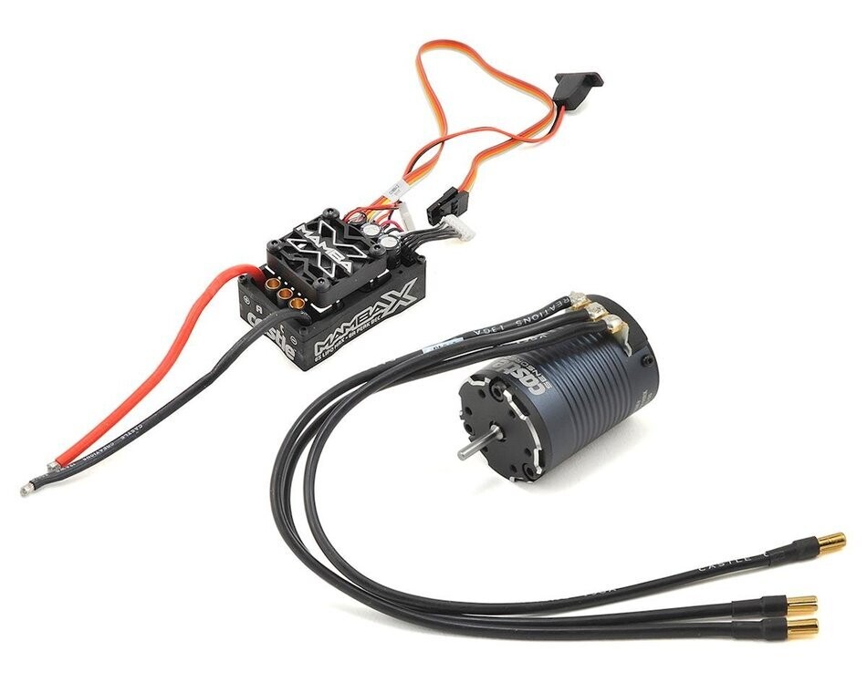 CSE010-0155-10 Castle Creations Mamba X Waterproof Sensored Brushless Combo w/2850kV Slate