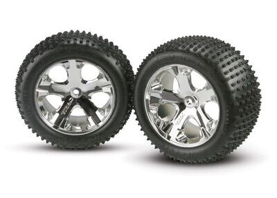 3770A Tires &amp; wheels, assembled, glued (2.8&#39;) (All-Star black chrome wheels, Alias tires, foam inserts) (rear) (2) (TSM rated)