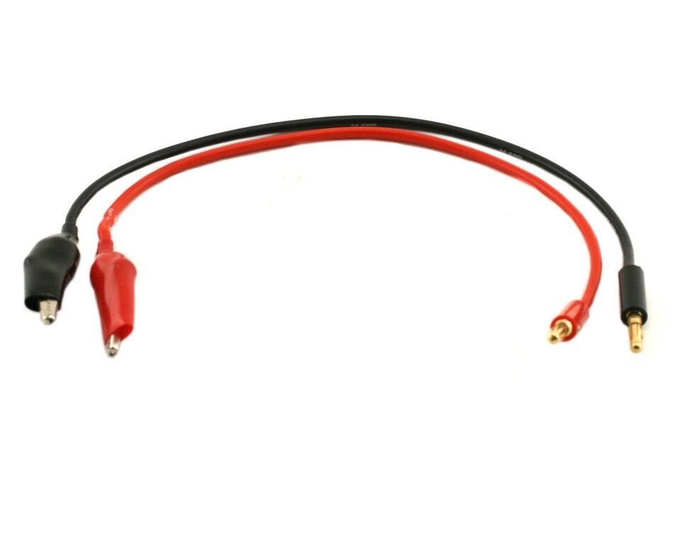 PTK-5217 ProTek RC Heavy Duty (14awg) Charge Lead (Alligator Clips to 4mm Banana Plugs)