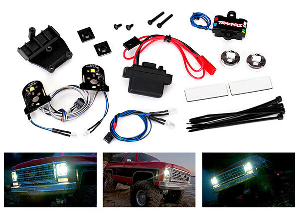8038 - LED light set, complete with power supply (contains headlights, tail lights, side marker lights, distribution block, and power supply) (fits #8130 body)