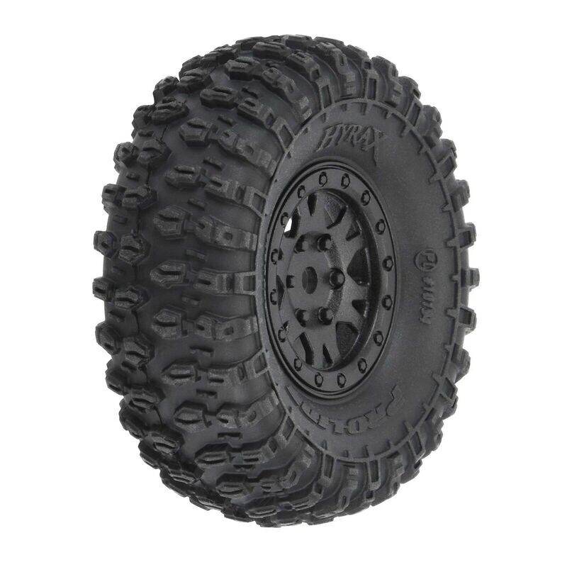 PRO1019410  Proline 1/24 Hyrax Front/Rear 1.0&quot; Tires Mounted 7mm Black Impulse (4)