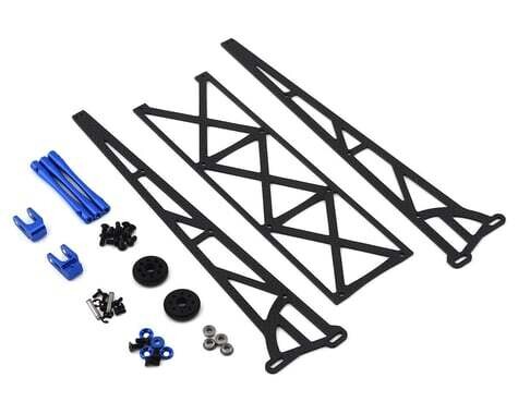 DRC-390-0002 DragRace Concepts 10&quot; Slider Wheelie Bar w/Plastic Wheels (Blue)