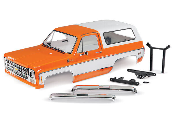 8130X- Body, Chevrolet Blazer (1979), complete (orange) (includes grille, side mirrors, door handles, windshield wipers, front &amp; rear bumpers, decals)
