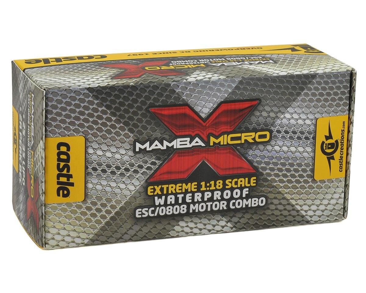 CSE010-0147-02 Castle Creations Mamba Micro X 1/18th Scale Brushless Combo (5300KV)