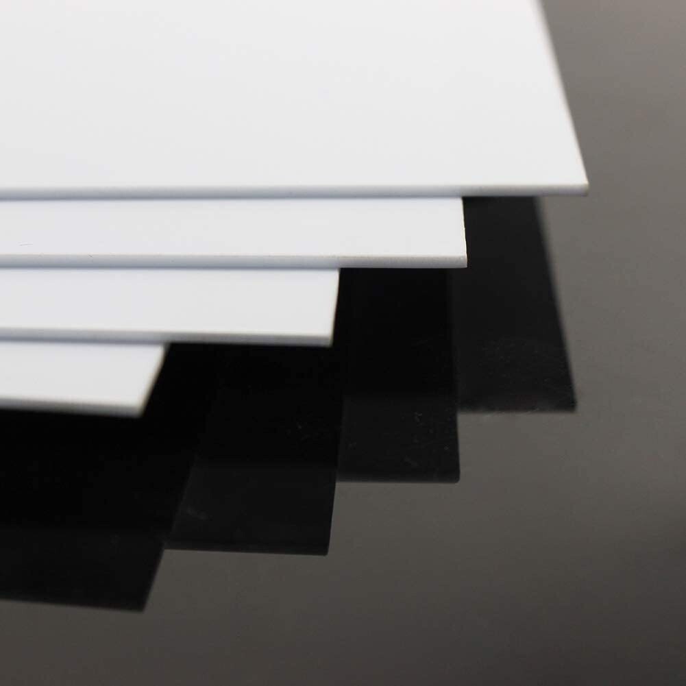 ABS0915 1.5mm Thk 200mm x 250mm White ABS Sheets 9.84&#39;&#39; x 7.87&#39;&#39; x 0.06&#39;&#39; ABS Styrene Sheets for Model Train Layout New (1.5mm)