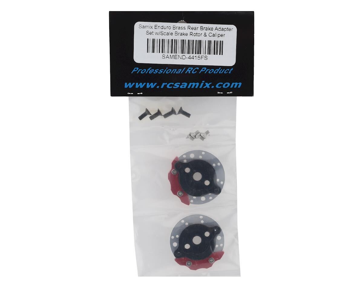 SAMEND-4415FS Samix Enduro Brass Rear Brake Adapter Set w/Scale Brake Rotor &amp; Caliper