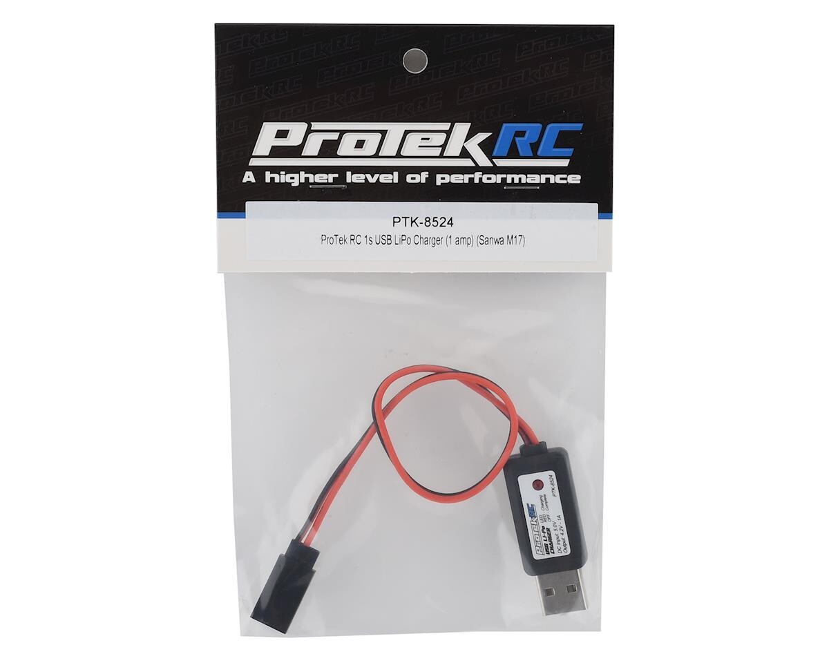 PTK-8524 ProTek RC 1S USB LiPo Charger (1 Amp) (Sanwa M17 &amp; MT44)