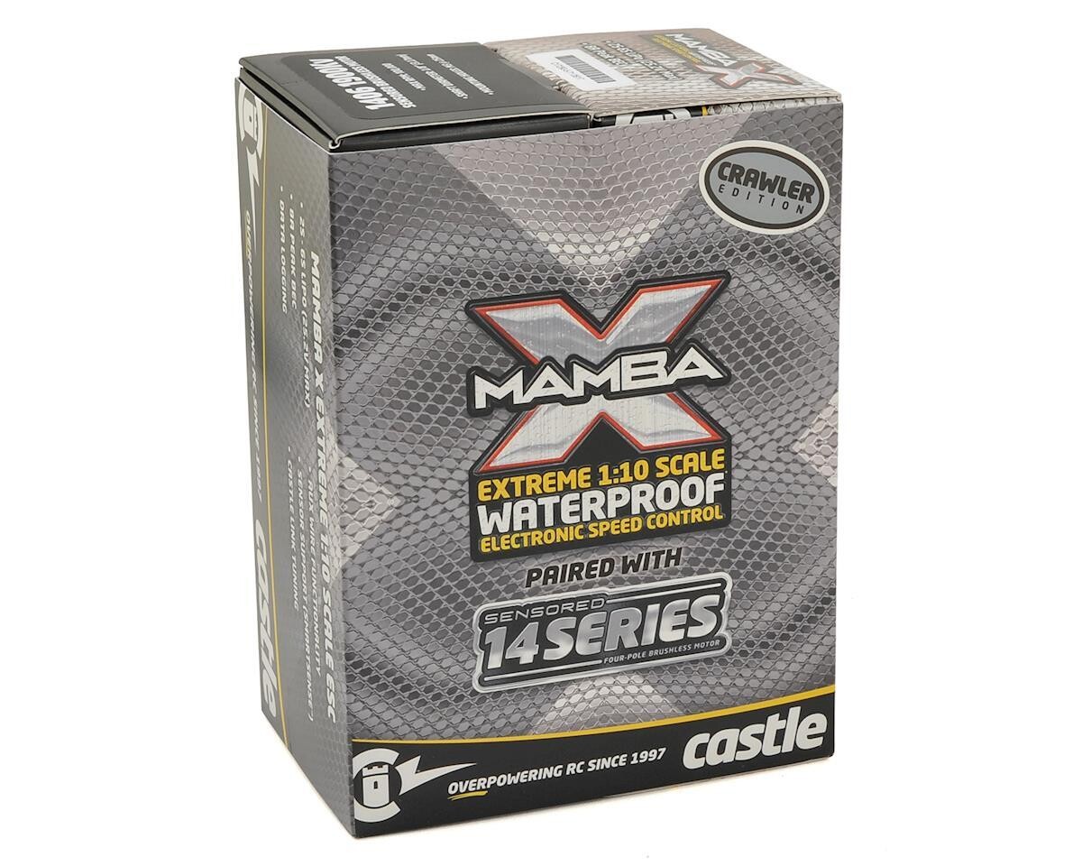 CSE010-0155-08 Castle Creations Mamba X Waterproof Sensored Brushless Combo w/1900kV Slate