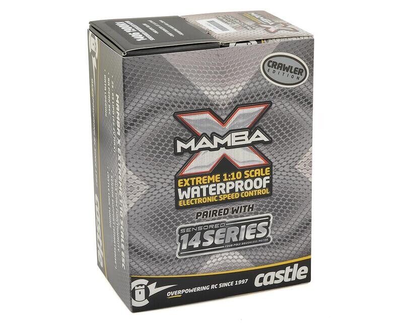 CSE010-0155-08 Castle Creations Mamba X Waterproof Sensored Brushless Combo w/1900kV Slate