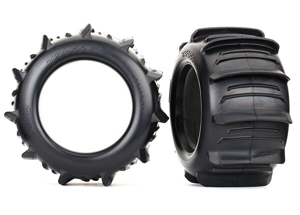 8673  Tires, paddle 3.8&#39;&#39; (2)/ foam inserts (2)