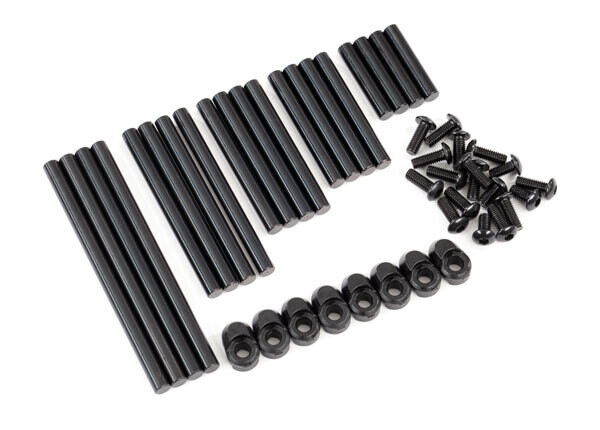 8940X Suspension pin set, complete (hardened steel), 4x64mm (4), 4x22mm (4), 4x38mm (4), 4x33mm (4), 4x47mm (4)/ 3x8mm BCS (14)/ 3x6mm BCS (4)/ retainers (8) fits MAXX and MAXX Slash