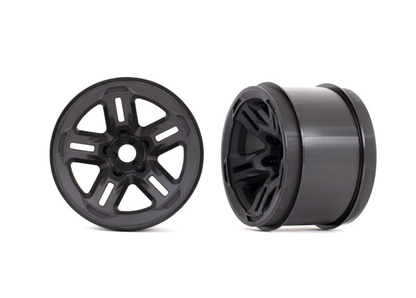 9671 - Wheels, 3.8&#39; (black) (2) (17mm splined)