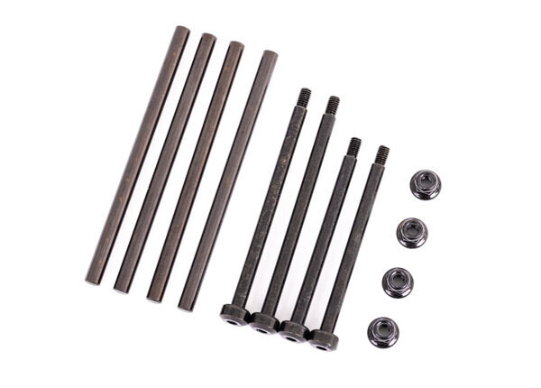9540 - Suspension pin set, Sledge, front &amp; rear (hardened steel), 4x67mm (4), 3.5x48.2mm (2), 3.5x56.7mm (2)/ M3x0.5mm NL, flanged (2)