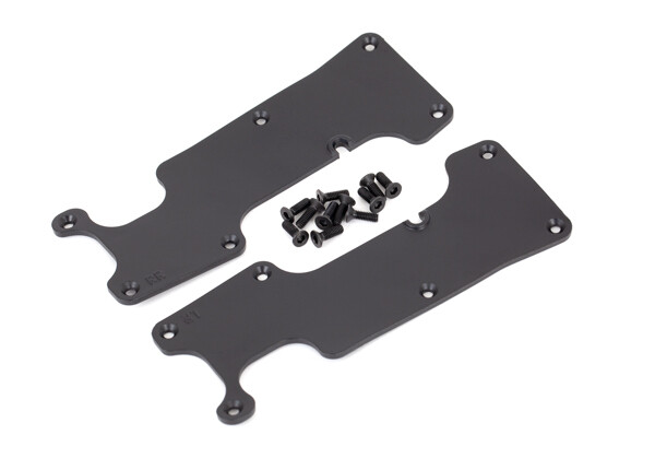 9634 - Suspension arm covers, black, rear (left and right)/ 2.5x8 CCS (12) for Sledge