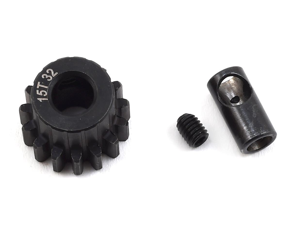 PTK-8058 32P 15T ProTek RC Steel Pinion Gear w/3.17mm Reducer Sleeve (Mod .8) (5mm Bore)