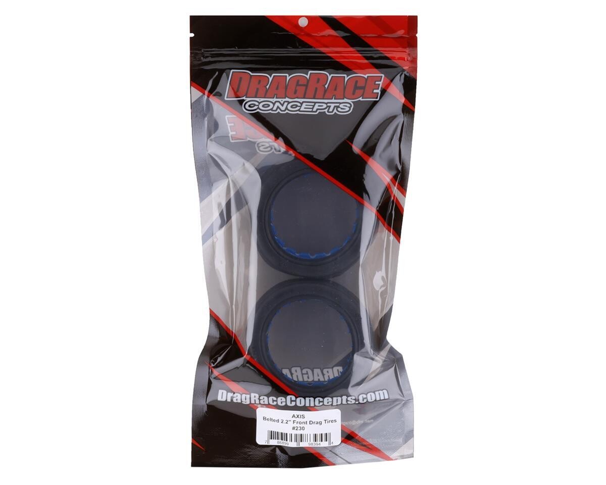DRC-230 DragRace Concepts AXIS 2.2&quot; Belted Front Drag Racing Tires (2) (40 Durometer)