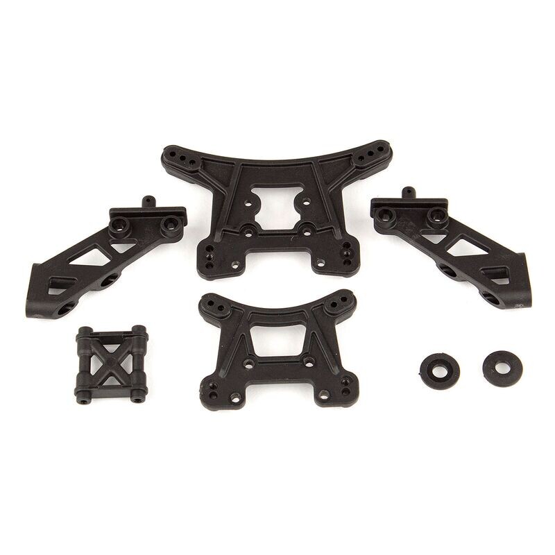 ASC21503 Team Associated Reflex 14B/14T Front &amp; Rear Shock Tower Set w/Wing Mounts