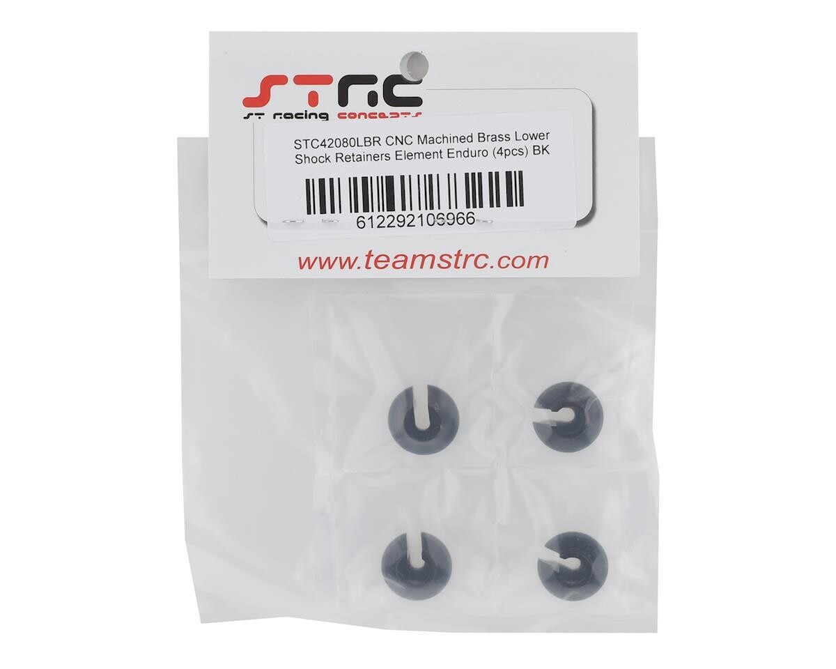 SPTSTC42080LBR   Enduro Brass Lower Shock Retainers (Black) (4)