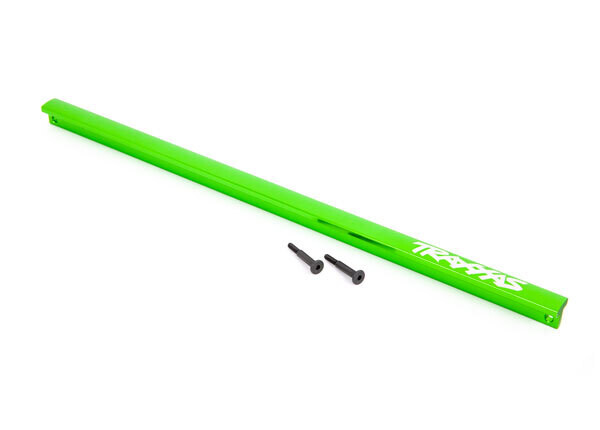 9523G - Chassis brace (T-Bar), 6061-T6 aluminum (green-anodized)/ 3x16 SS (2)