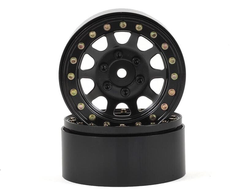 SSD00003 RC D Hole 1.9 Steel Beadlock Crawler Wheels (Black) (2)
