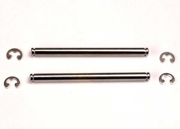 2640 Suspension pins, 44mm (2) w/ e-clips fits Bandit, Slash, Rustler and Stampede