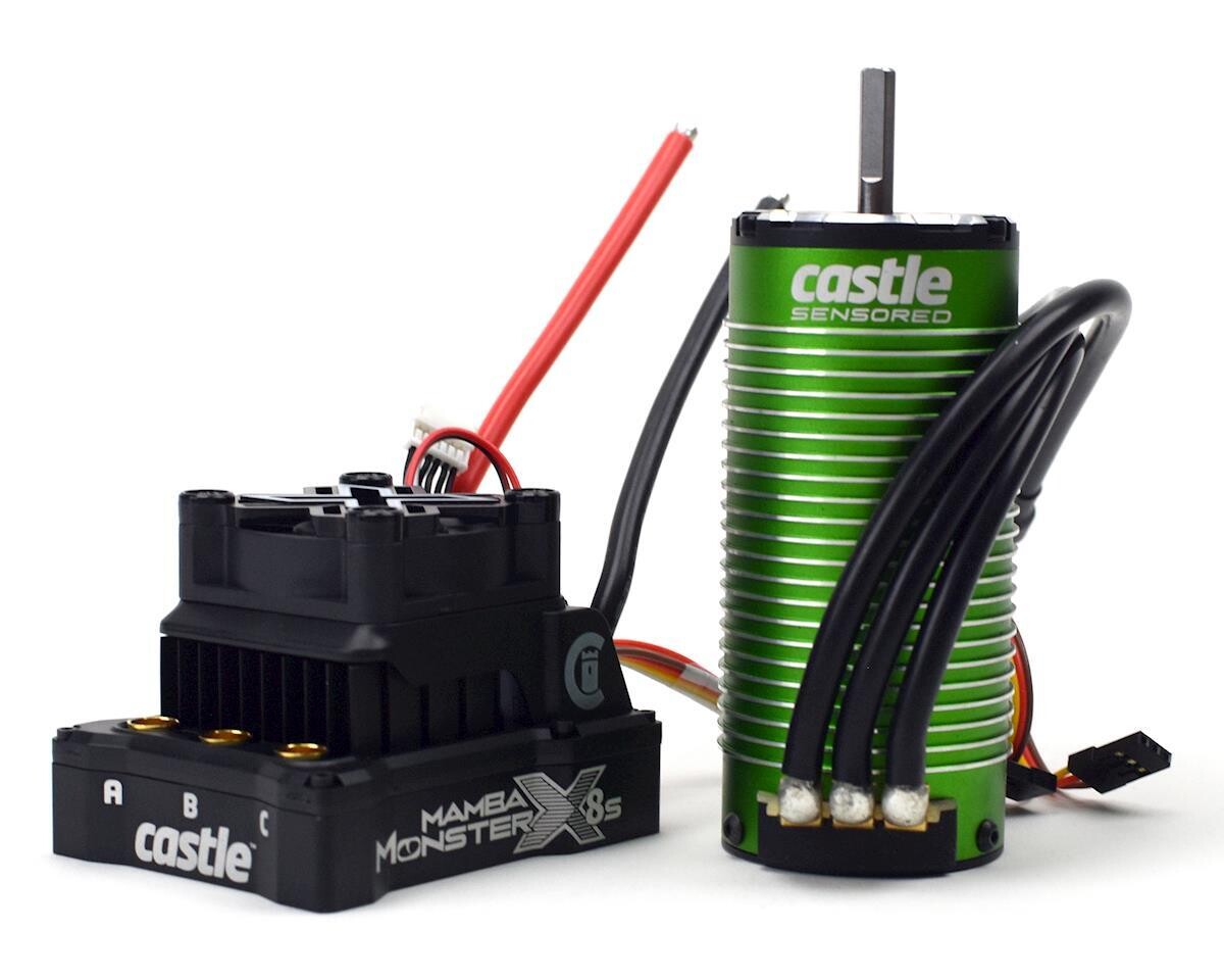 CSE010-0165-05 Castle Creations Mamba Monster X 8S ESC/Motor Combo w/1520 1650Kv Sensored Motor