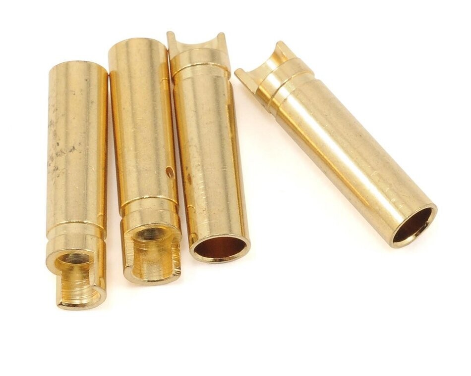 PTK-5036 ProTek RC 4.0mm &quot;Super Bullet&quot; Solid Gold Connectors (4 Female)