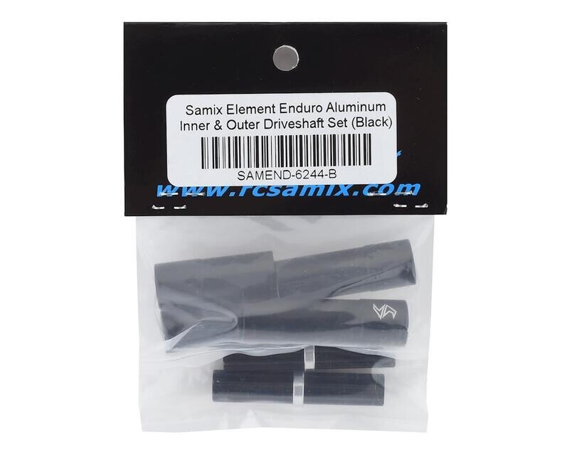 SAMEND-6244-BK Samix Element Enduro Aluminum Inner &amp; Outer Driveshaft Set (Black)