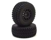71044 Team Associated 12mm Hex Multi-Terrain Pre-Mounted 1/10 Tires (Black) (2)