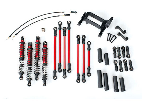 8140R Long Arm Lift Kit, TRX-4 , complete (includes red powder coated links, red-anodized shocks)