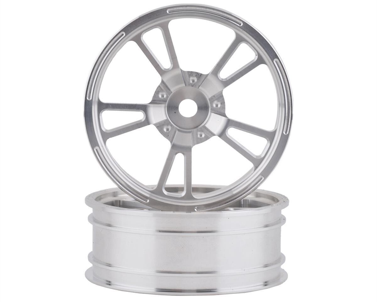 SSD00470 SSD RC V Spoke Aluminum Front 2.2” Drag Racing Wheels (Silver) (2)