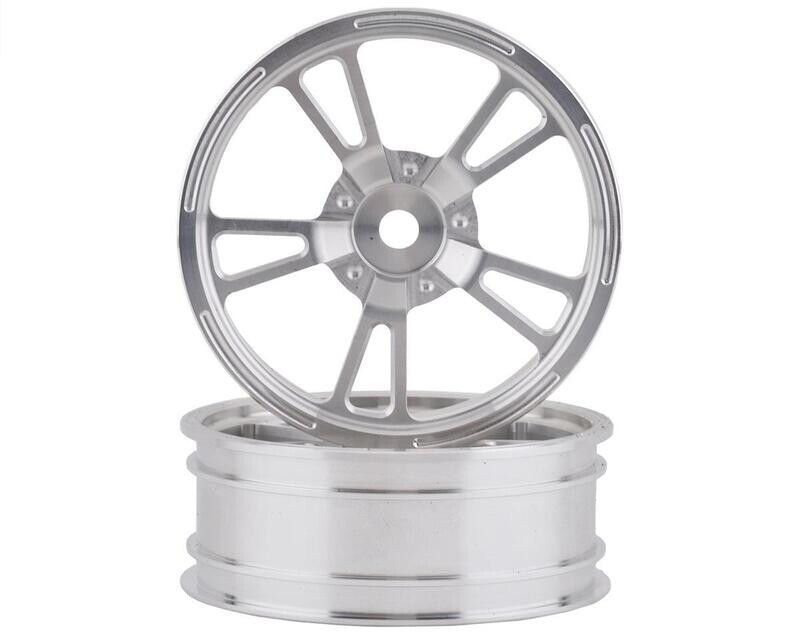 SSD00470 SSD RC V Spoke Aluminum Front 2.2” Drag Racing Wheels (Silver) (2)