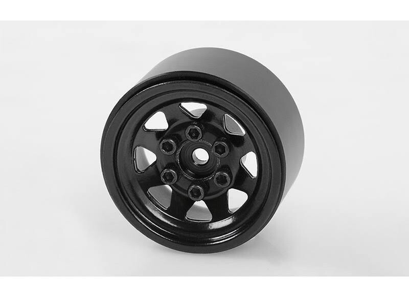 RC4 ZW0229 Stamped Steel 1.0 Stock Beadlock Wheel, Black (4)