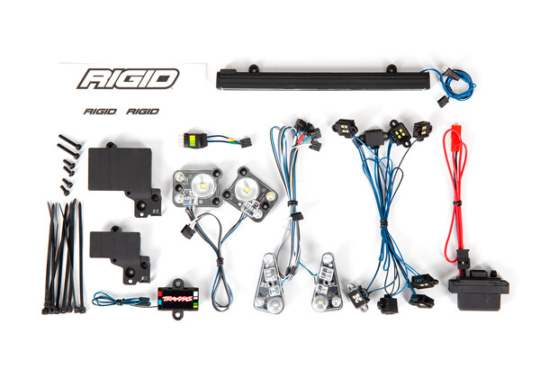 8095 - LED light set, complete with power supply (contains headlights, tail lights, roof light bar, rock lights &amp; distribution block) (fits #8011 body)