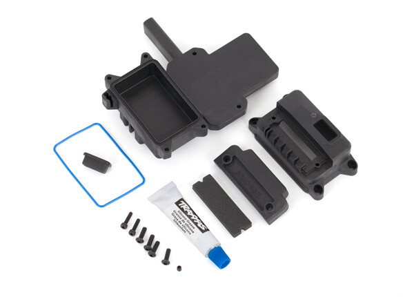 9624 - Box, receiver (sealed) w/ ESC mount/ receiver box cover/ access plug/ foam pads/ silicone grease/ 2.5x10 CS (2)/ 3x10 BCS (1)
