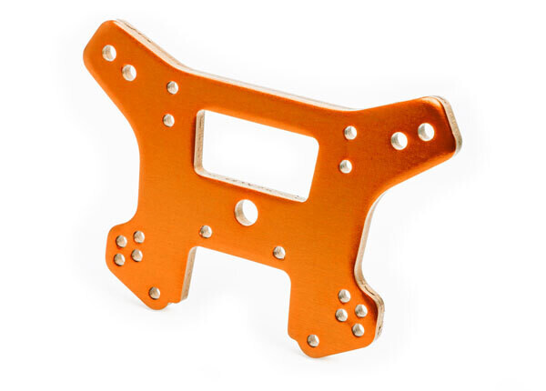 9539T - Shock tower, front, 6061-T6 aluminum (orange-anodized)