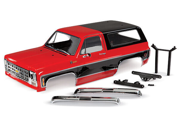 8130R - Body, Chevrolet Blazer (1979), complete (red) (includes grille, side mirrors, door handles, windshield wipers, front &amp; rear bumpers, decals)