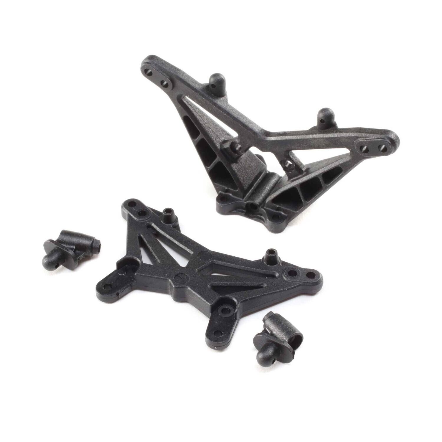 LOS214011 Front &amp; Rear Shock Tower: Mini-T 2.0