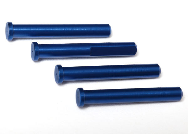 6633X - Main shaft, 7075-T6 aluminum, blue-anodized (4)/ 1.6x5mm BCS (4)