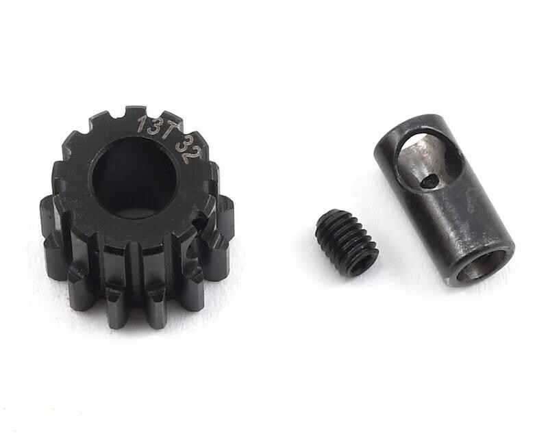 PTK-8056 32P 13T  ProTek RC Steel Pinion Gear w/3.17mm Reducer Sleeve (Mod .8) (5mm Bore)