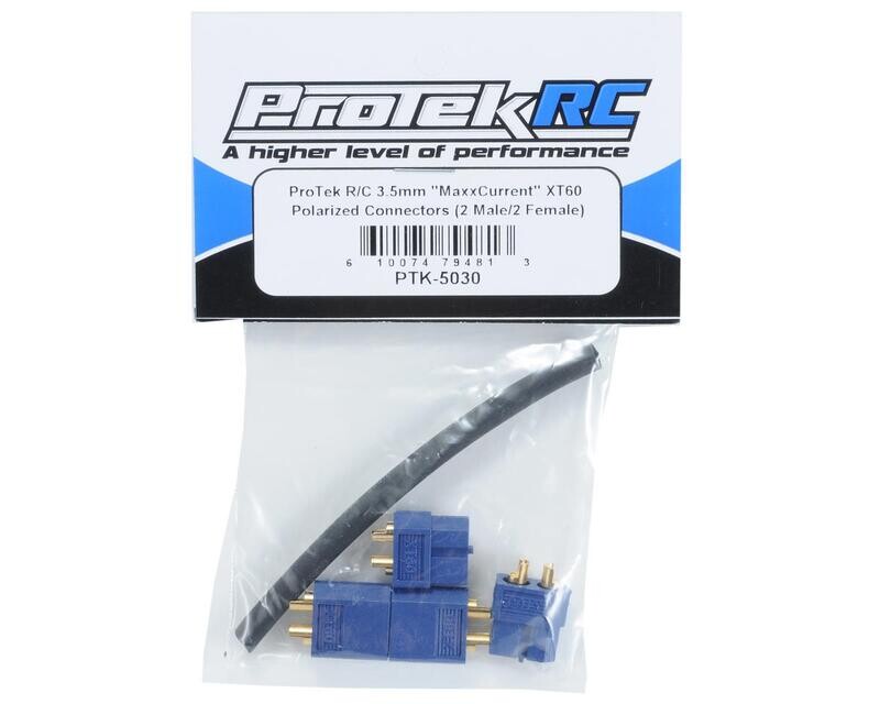 PTK-5030 ProTek RC 3.5mm &quot;TruCurrent&quot; XT60 Polarized Connectors (2 Male/2 Female)