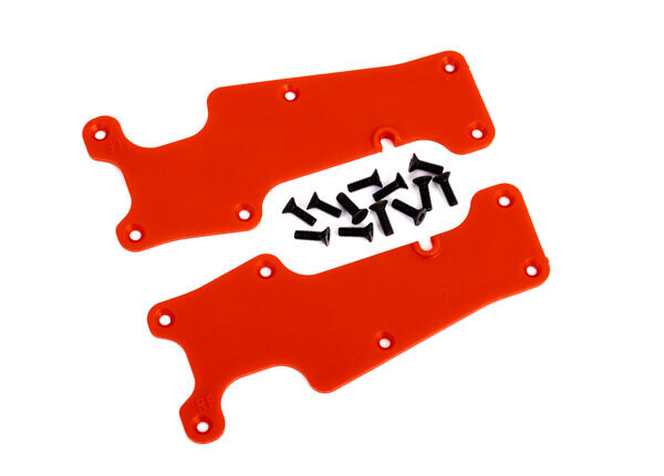 9633R - Suspension arm covers, red, front (left and right)/ 2.5x8